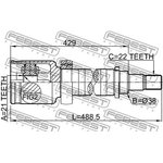 2111-FUSATRH, 2111-FUSATRH_ШРУС внутренний правый с валом!21X38X22\ Ford Fusion ...