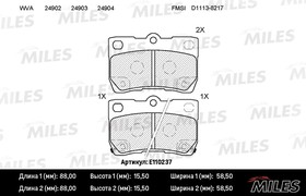 Колодки тормозные задние (без датчика) (Смесь Semi-Metallic) (LEXUS GS 3.0-4.6 05-/IS 2.2-2.5 05-) (TRW GDB3399) E110237