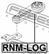 Фото 1/5 rnm-log, ПОДУШКА ДВИГАТЕЛЯ ЗАДНЯЯ (RENAULT LOGAN 2005-) FEBEST