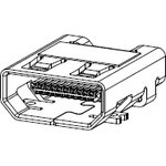 46765-0301, HDMI, Displayport & DVI Connectors .4MM MICROHDMI SMT REC T&R .38AULF 19P