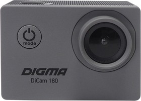 Фото 1/6 Экшн-камера Digma DiCam 180 1080p, серый [dc180]