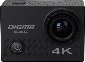 Фото 1/10 Экшн-камера Digma DiCam 320 4K, WiFi, черный [dc320]