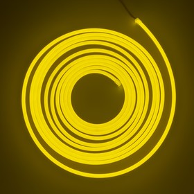Фото 1/6 Неоновая светодиодная лента 1м, 6х12мм, 12В, 8Вт/м, 120 LED/m, IP33, рез 25мм (СИЛИКОН), лимонный, ML-NF-6mm-Lemon