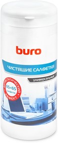 Фото 1/3 Салфетки Buro BU-Tmix универсальные туба 65шт влажных + 65шт сухих