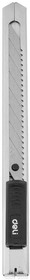 Фото 1/3 Нож канцелярский Deli E2034 Essential Metal Vivid Mini шир.лез.9мм фиксатор сталь серый