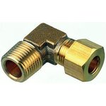 0109 04 13, Brass Pipe Fitting, 90° Compression Elbow, Male R 1/4in to Female 4mm
