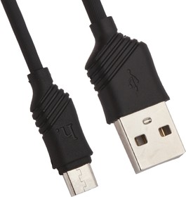 Фото 1/2 USB кабель HOCO X6 Khaki Micro Charging Cable L=1M черный