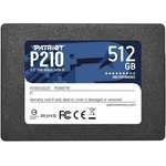 SSD 2.5" Patriot 512GB P210  P210S512G25  (SATA3, up to 520/430Mbs, 240TBW, 7mm)