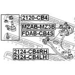 2124-CB4RH, 2124CB4RH_рычаг правый!\ Ford Focus/Focus C-max ...