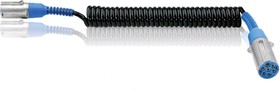 05RF0102N45, Кабель электрический прицепа N-type 7-полюсный L=4500мм металлические штекеры ALSA