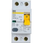 Выключатель дифференциального тока (УЗО) 2п 63А 300мА тип ACS ВД1-63S IEK ...