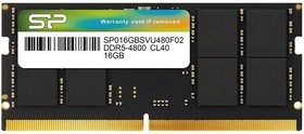 Фото 1/2 Память DDR5 16GB 3600MHz Silicon Power SP016GBSVU480F02 RTL PC5-38400 CL40 SO-DIMM 262-pin 1.1В kit single rank Ret