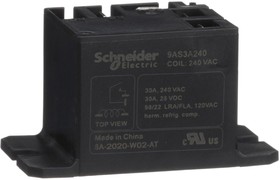9AS3A240, POWER RELAY, SPST-NO, 240VAC, 30A, PANEL
