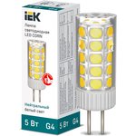 LLE-CORN-5-012-40-G4, Лампа LED CORN капсула 5Вт 12В 4000К керамика G4 IEK