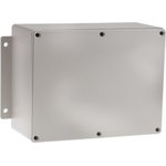 Grey Die Cast Aluminium Enclosure, IP67, Flanged, Grey Lid, 165.3 x 127.2 x 77.5mm
