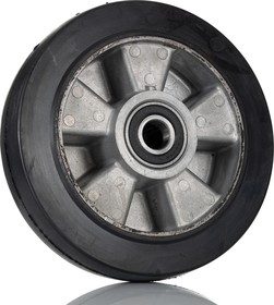 Фото 1/3 Black Rubber Abrasion Resistant, Quiet Operation Trolley Wheel, 400kg