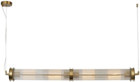 Favourite 4092-4P Trompa подвесной светильник, латунь/прозрачное рифленое стекло, 4*E27*60W