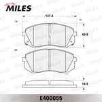 e400055, Колодки тормозные HYUNDAI ix35 10-/KIA SPORTAGE 10-/CARENS 02- передние