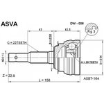 DW006, К-кт ШРУСа наружный DAEWOO NEXIA (UZ)