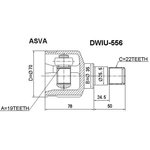 DWIU-556, ШРУС внутренний 19x35x22