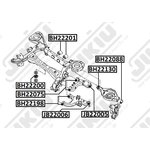 BH22088, Сайлентблок Infiniti QX56 JA60/Z62 (2004)/Lexus IS250/300 GSE22 (2006-2013)