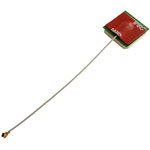 ECHO34/0.1M/UFL/S/S/17, Patch Antenna, 2.4GHz, 1.5 VSWR, 2dBi Gain, 50ohm ...