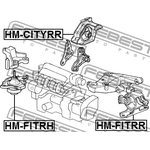 HM-CITYRR, HM-CITYRR_подушка двигателя задняя!\ Honda Jazz/Fit GD 02-08