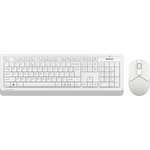 Клавиатура + мышь A4Tech Fstyler FG1012 клав:белый мышь:белый USB беспроводная ...