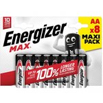MAX E91 (316/LR6/AA)8, Элемент питания алкалиновый MAX (8шт) 1.5В