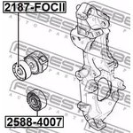 Ролик натяжной FORD MONDEO 2007-2014 FEBEST 2187-FOCII