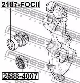 Фото 1/9 Ролик натяжной FORD MONDEO 2007-2014 FEBEST 2187-FOCII