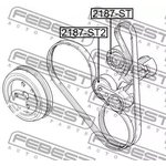 2187-ST, Ролик натяжителя TOYOTA AURIS/HYBRID (UKP) ADE186,NDE180,NRE18# ...