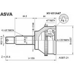 ШРУС наружный HYUNDAI SONATA 2000- 2.4 ASVA HY-011A47