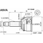 HY-12A48, ШРУС наружный 22x52.5x25