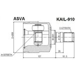 KAIL-910, ШРУС внутренний левый 33x41x27