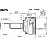 MT-801A43, ШРУС наружный 29x54x25