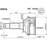 MZ34A44, К-кт ШРУСа наружный MAZDA PREMACY/IXION CP8W 4WD