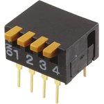 A6DR-4100, DIP Switches / SIP Switches 4 PIN SEALD SIDE ACT