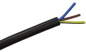 2101250, Mains Cable 3x 0.75mm² Tinned Copper 750V 25m Black
