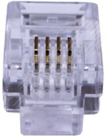 10-0229, Коннекторы 4P4C (Телефонные разъемы) (RJ-11) Уп. 100шт.
