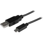 USBAUB15CMBK, Male 4 Pin USB 2.0 Type A to Male 5 Pin USB Micro B, 150mm USB Cable