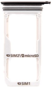 Фото 1/2 Держатель (лоток) SIM карты для Samsung Galaxy A3 2017 A320 Dual Sim черный