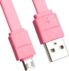 Фото 1/2 USB Дата-кабель "Stable and Faster" Micro USB 20 см. (розовый)