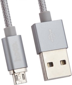 Фото 1/3 USB кабель HOCO U40A Magnetic Adsorption Micro Charging Cable (L=1M) (серый)