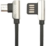 USB кабель HOCO U42 Exquisite Steel Micro Charging Data Cable (L=1,2M) (черный)