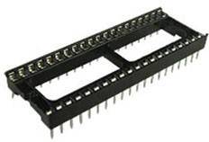 Фото 1/3 SCL-48, панелька для микросхем DIP 48 контактов широкая (125-648)