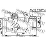 2211-SPARH, ШРУС KIA SHUMA,II/SEPHIA,II/ MENTOR,II/SPECTRA 98 (5DOOR) 1998-2004 ...