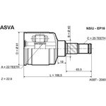 nsiu-ep16, Шрус внутренний 22x40x25 NISSAN NISSAN : EURO PRIMERA P10/P11 GA16