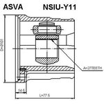 NSIU-Y11, ШРУС внутренний 27x101