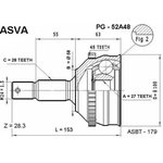 PG52A48, К-кт ШРУСа наружный PEUGEOT 605